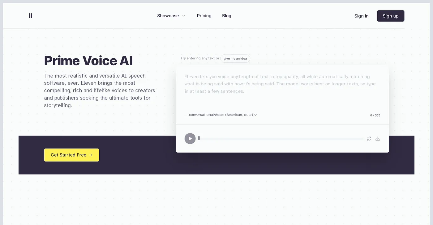 موقع elevenlabs io
